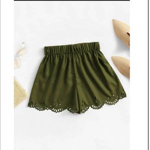 Scallop Hem Hollow Out Shorts- Brand New**
